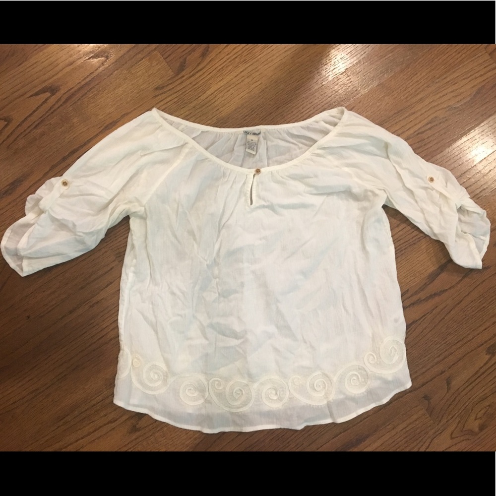Lucky Brand Cream Top